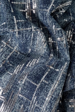 Jacke im Denim-Look mit Pailletten - Blau - S h5 Bild8